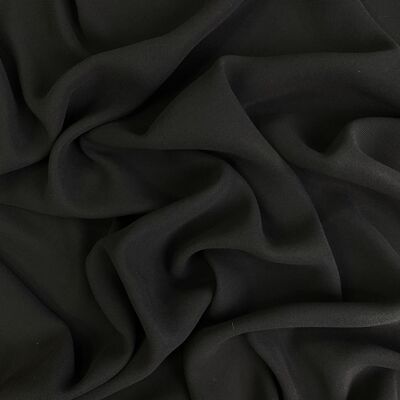 Black twist crepe fabric