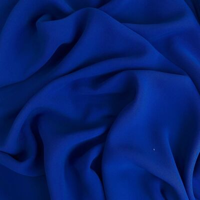 Blue twist crepe fabric