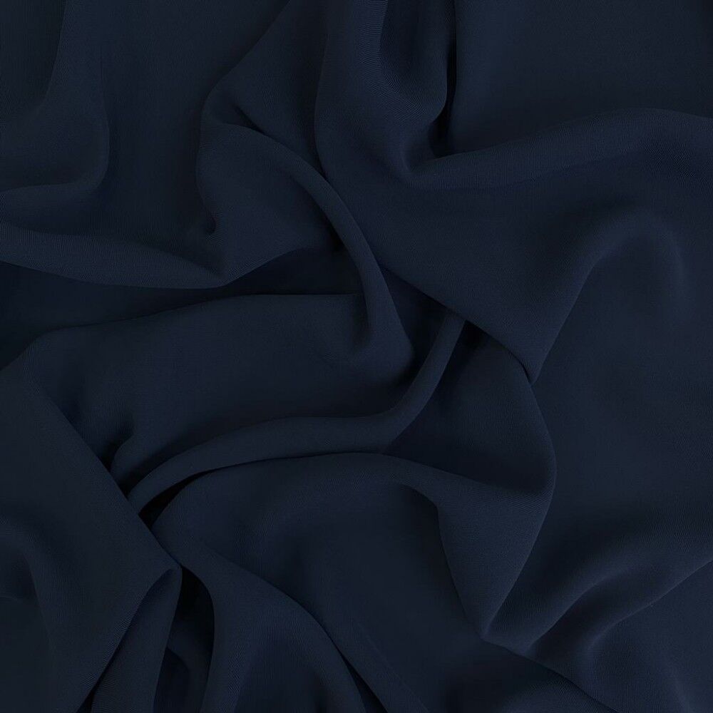 Marineblauer Twist-Crpe-Stoff