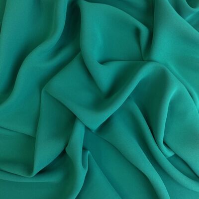 Green twist crepe fabric