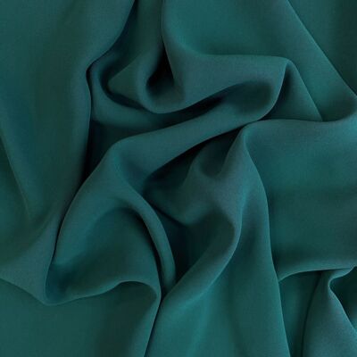 Dark green twist crepe fabric