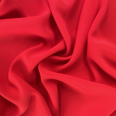 Red twist crepe fabric