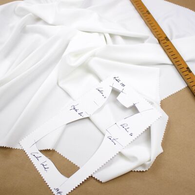 White crepe fabric