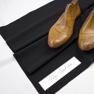 Black crepe fabric