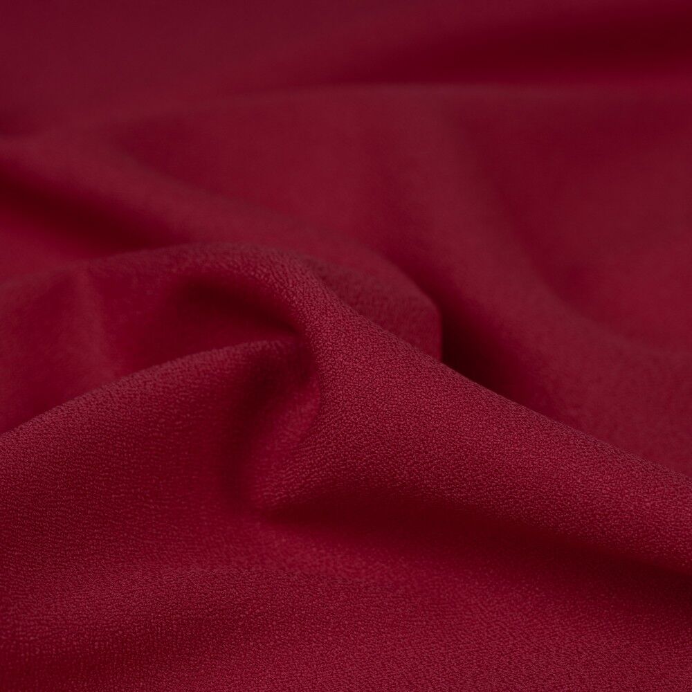 Scarlet crepe fabric