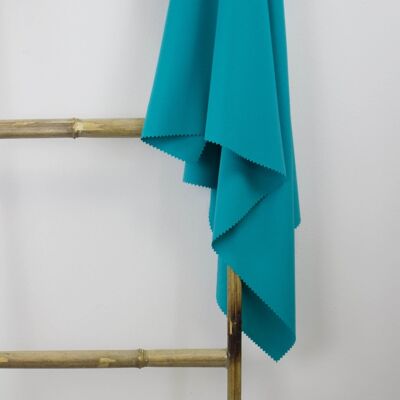 Turquoise crepe fabric