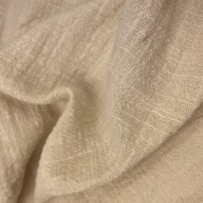 Beige cotton bamboo fabric
