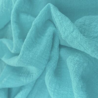 Tissu coton bambou turquoise