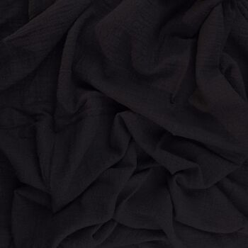 Tissu bambou coton noir 1