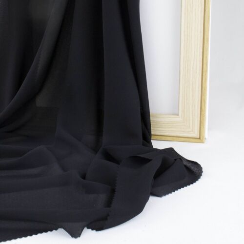 Tela Chiffon crepe negro