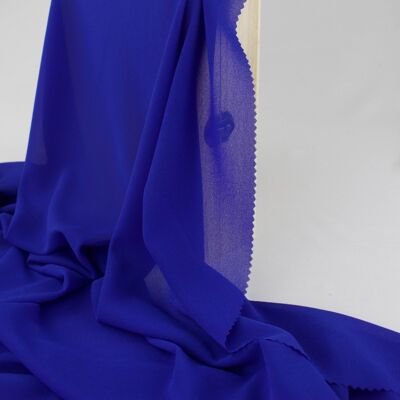 Chiffon crepe blue