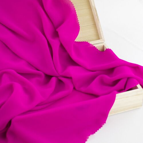 Tela Chiffon crepe fucsia