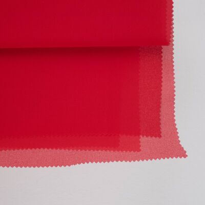 Red crepe chiffon fabric