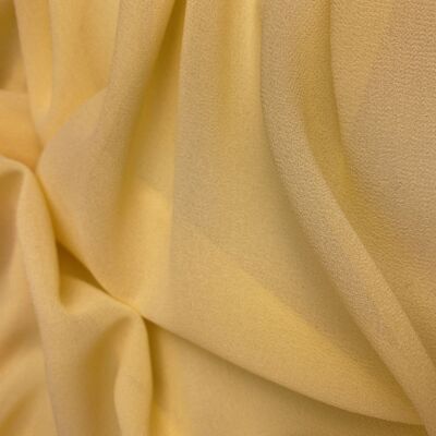Yellow crepe chiffon fabric