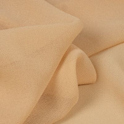 Chiffon crepe peach fabric