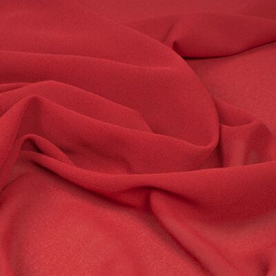 Scarlet crepe chiffon fabric