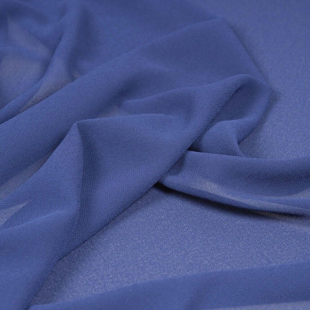 Chiffon crepe blu notte