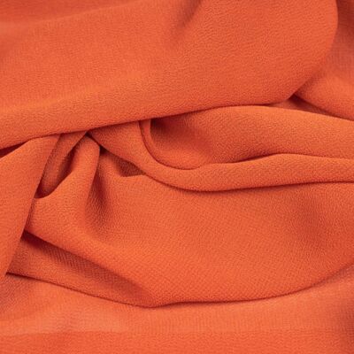 Orange crepe chiffon fabric