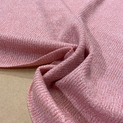 Pink jersey knit fabric