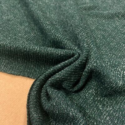 Green jersey knit fabric