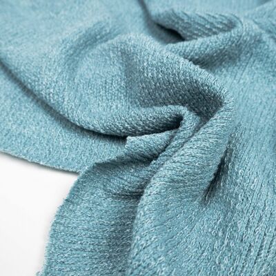 Turquoise jersey knit fabric