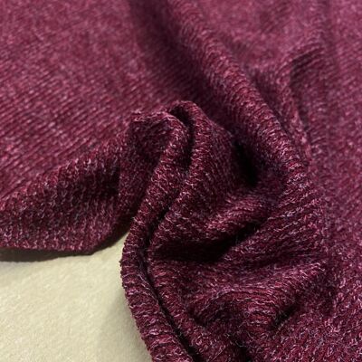 Maroon jersey knit fabric