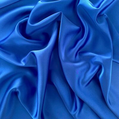 Blue twisted satin fabric
