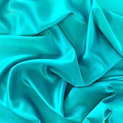 Turquoise twist satin fabric