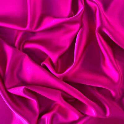 Tissu satin torsadé fuchsia