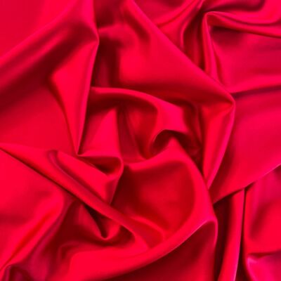 Red twist satin fabric
