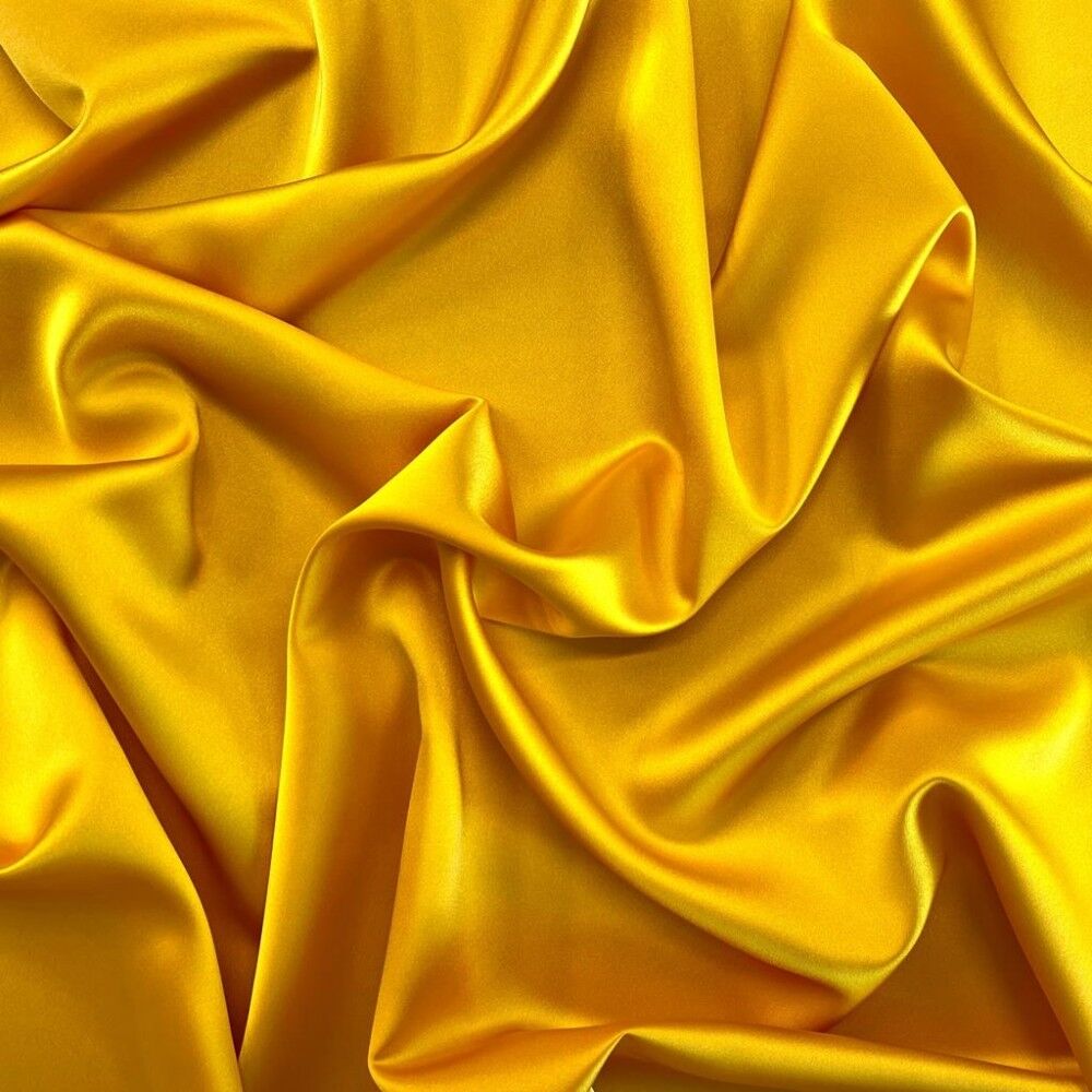 Tessuto di raso giallo twist
