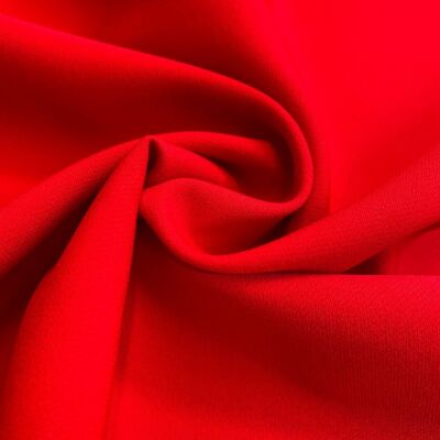 Tissu bi-élastique rouge