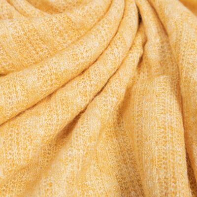 Yellow tricot knit fabric