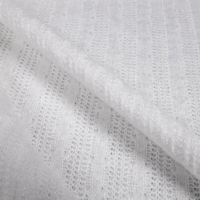 White tricot knit fabric