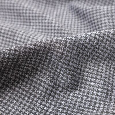 Gray houndstooth jacquard knit fabric