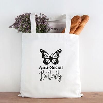 Anti-Social Butterfly Tote Bag