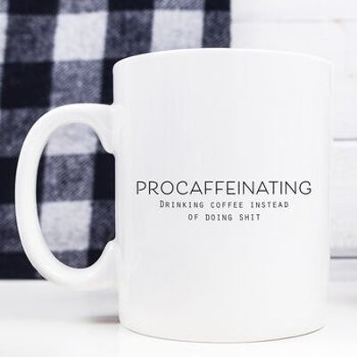 Tasse de café drôle de procaféine