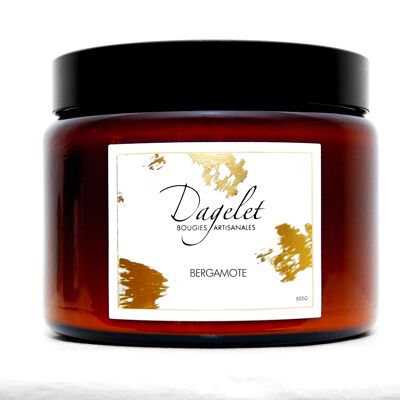 Bergamot scented candle - 500 Gr -