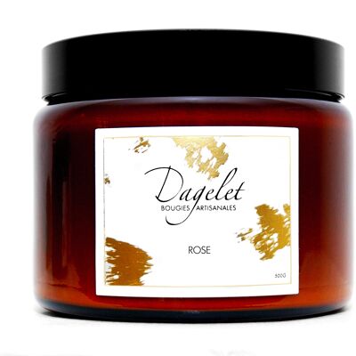 Rose scented candle - 500 Gr -