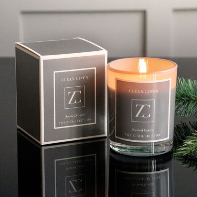 Scented Candle Clean Linen, The Z Collection