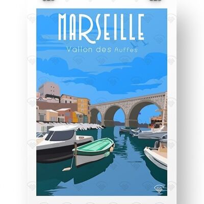 Postcard Marseille valley of auffes
