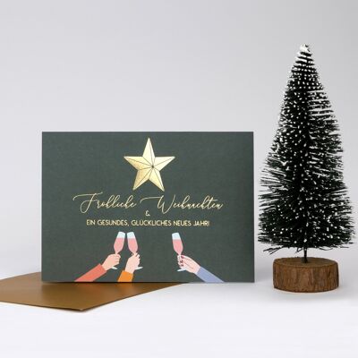 Tarjeta de Navidad y Año Nuevo »Estrella«