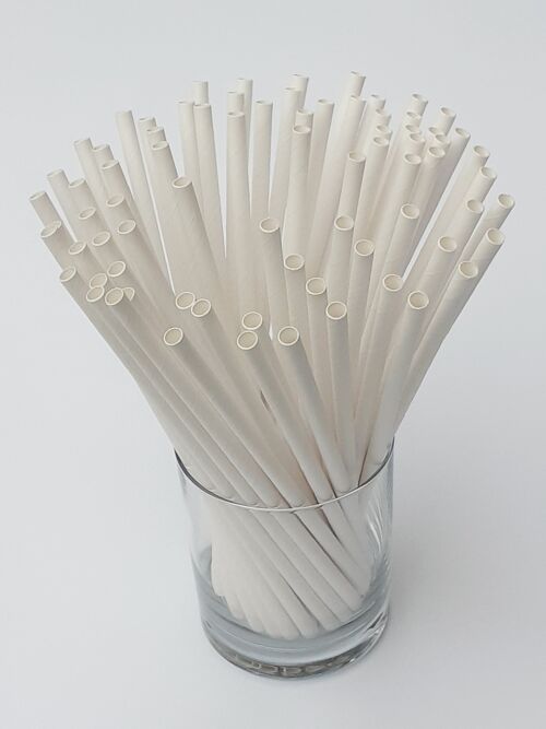 White paper straws - 250
