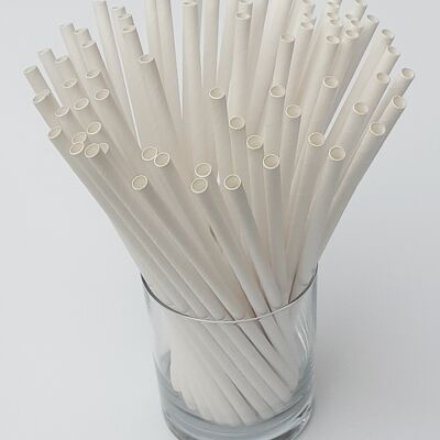 White paper straws - 250