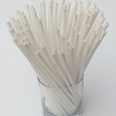 White paper straws - 1000