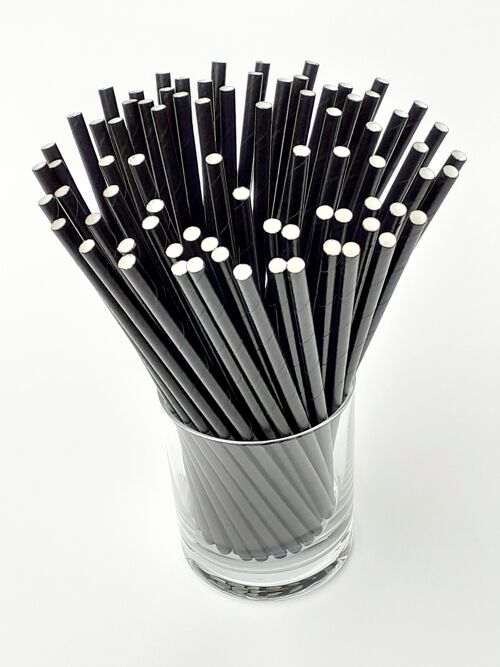 Black paper straws - 250