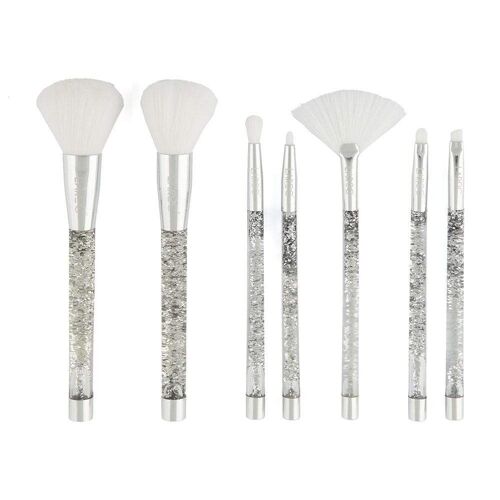 LaRoc 7pc Glitter Brush Set - Silver