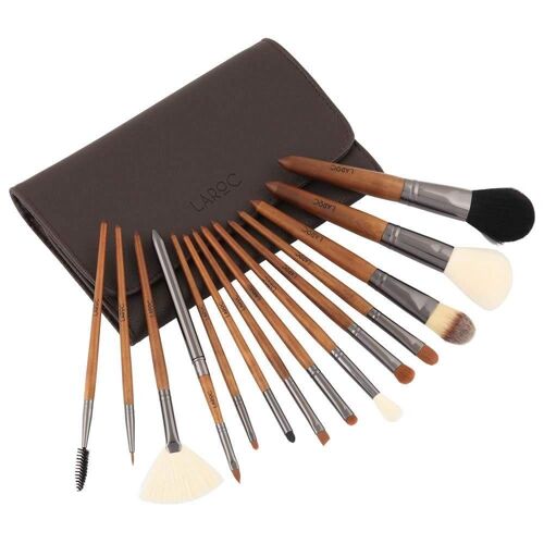 LaRoc 15pc Wood Handle Brush Set (With Bag)