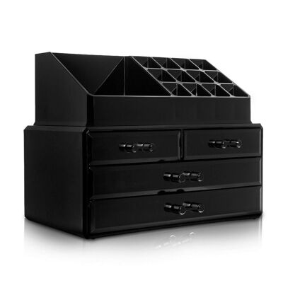 LaRoc Cosmetic Organiser With Drawers - Black