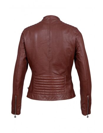 Blouson en cuir col rond VUELTA 3